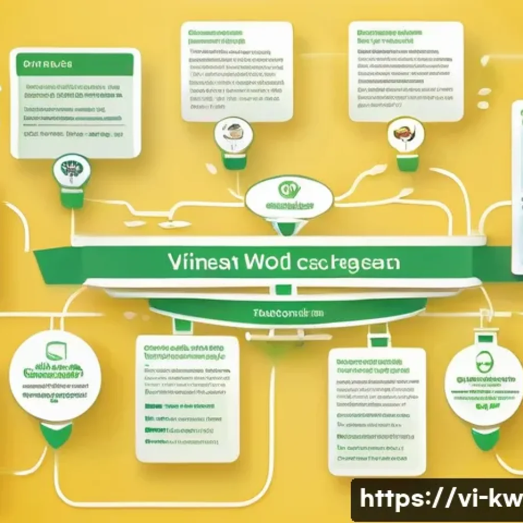 비즈니스 아이디어를 위한 개념 맵 생성법 - A detailed concept map illustrating a clean food business idea targeted at Vietnamese health-conscio...