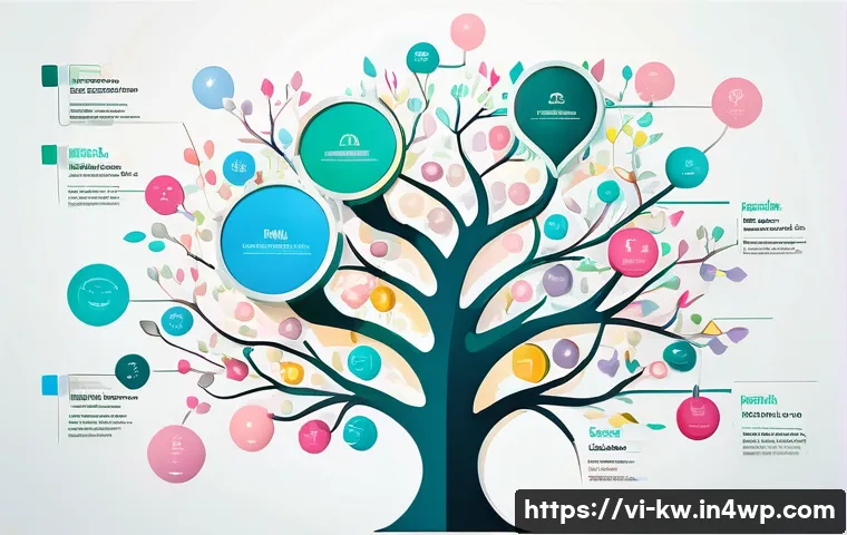 개념 맵의 디자인 원칙 기본 가이드 - A detailed and colorful concept map layout for Vietnamese students, featuring a clear central theme ...