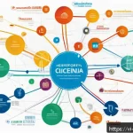 Home 21 개념 맵과 마인드 맵의 차이점 - A detailed, colorful concept map illustration showing a complex network of interconnected knowledge ...