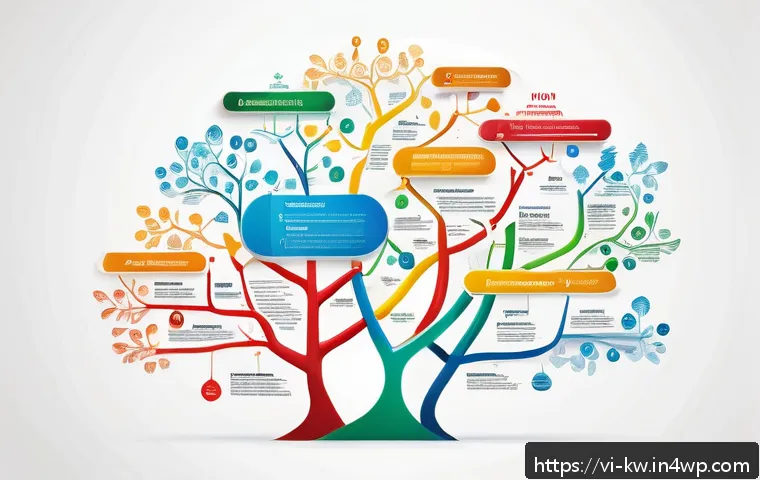 개념 맵 만들기의 기본 원칙 - A vibrant and detailed concept map centered on the keyword "Effective Concept Mapping," illustrated ...