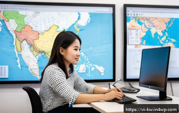 개념 맵을 통한 직업 발달 전략 - A professional Vietnamese office environment featuring a young adult woman wearing smart casual atti...